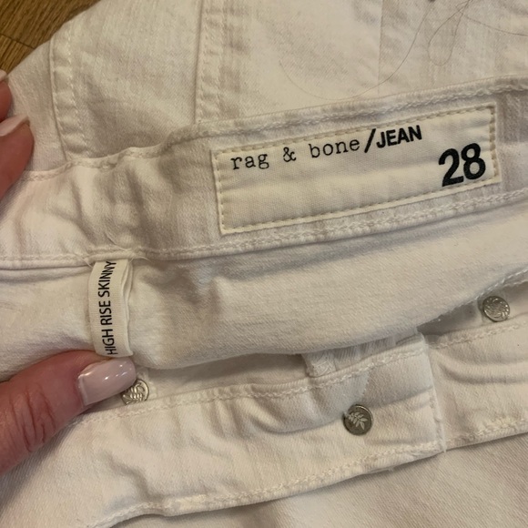 Rag and Bone white high-rise skinny jean Size 28 NWOT - Picture 6 of 8